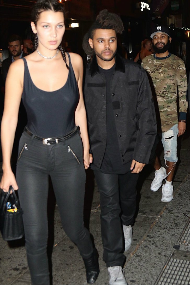 Bella Hadid (5'10") and The Weeknd (5'9")