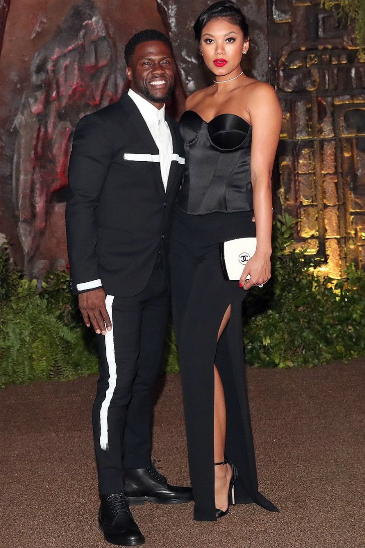 Kevin Hart (5'4") and Eniko Parrish (5'7")