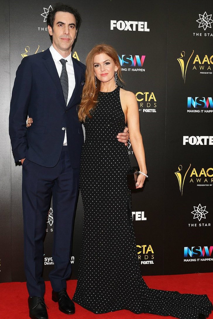 Sacha Baron Cohen (6'3") and Isla Fisher (5'3")
