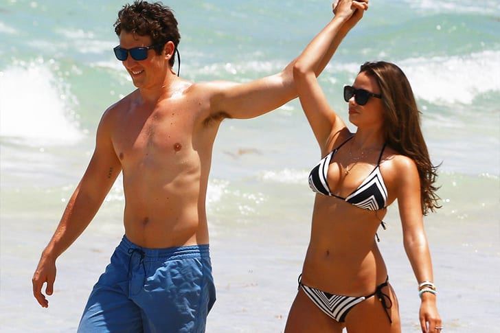 Miles Teller and Keleigh Sperry – Strolling Hand-In-Hand in Miami