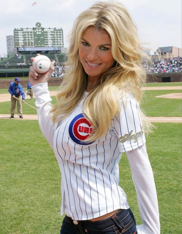Victoria’s Secret Model Marisa Miller Brings Runway Flair to the Pitcher’s Mound