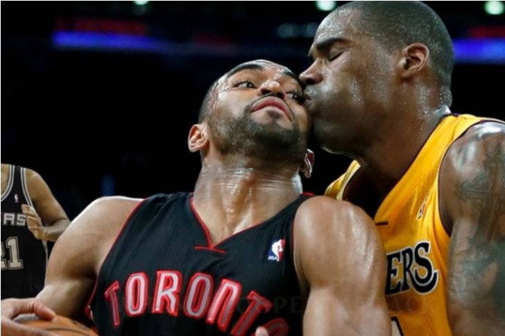 Accidental Courtside Kiss: Lakers and Raptors Bring Bromance to the Game!